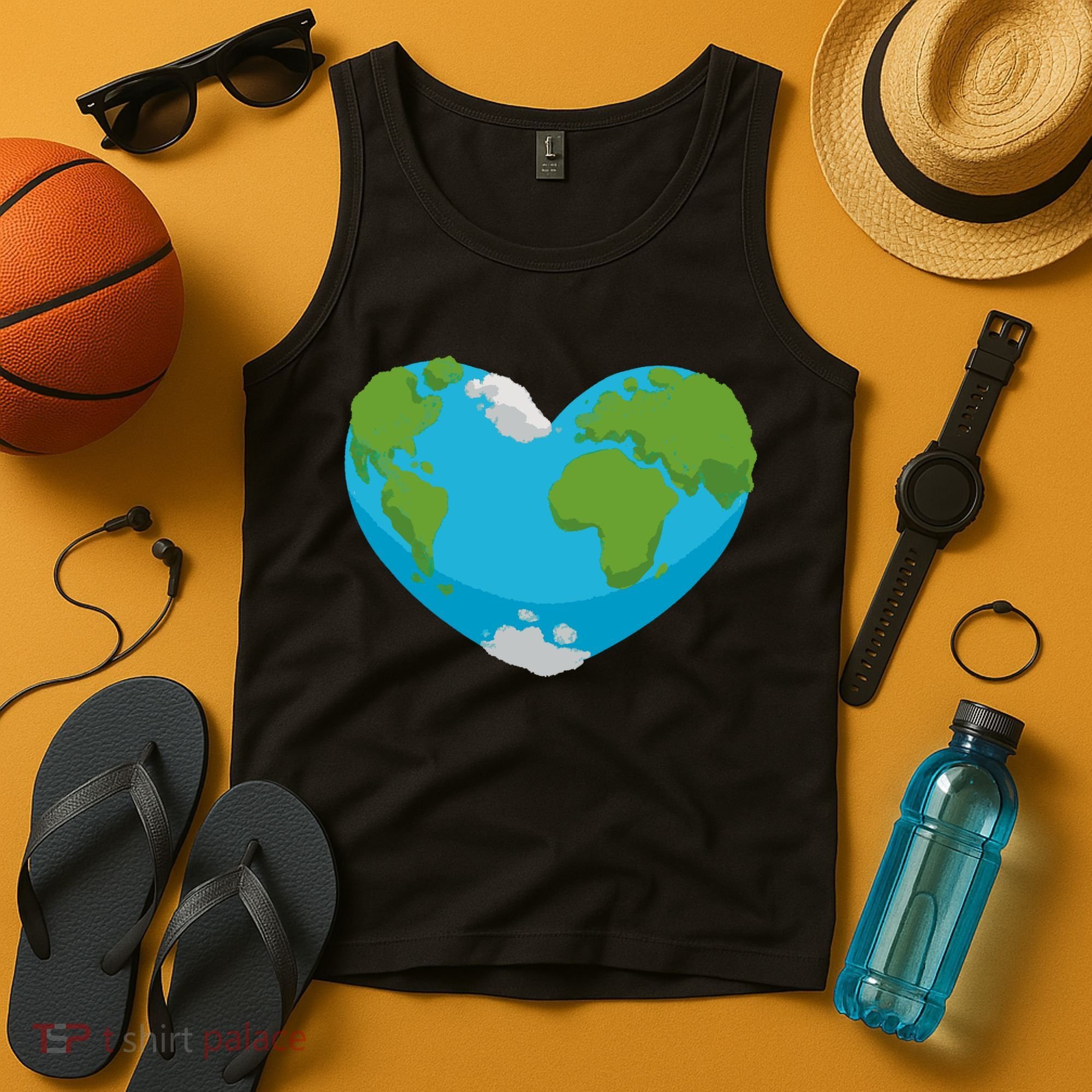 Earth Shaped Heart Tank Top