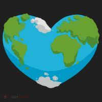 Earth Shaped Heart Golf Towel thumb 3