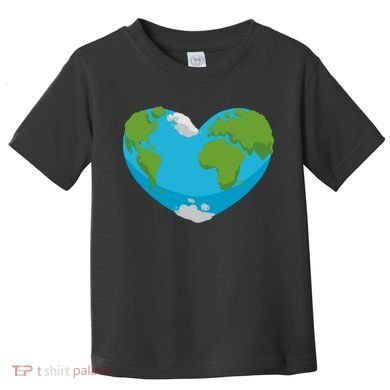 Earth Shaped Heart Toddler T-Shirt