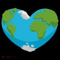 Earth Shaped Heart Kids T-Shirt thumb 4