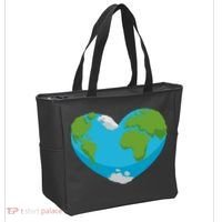 Earth Shaped Heart Tote Bag thumb 2