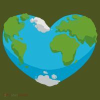Earth Shaped Heart Kids Hoodie thumb 2