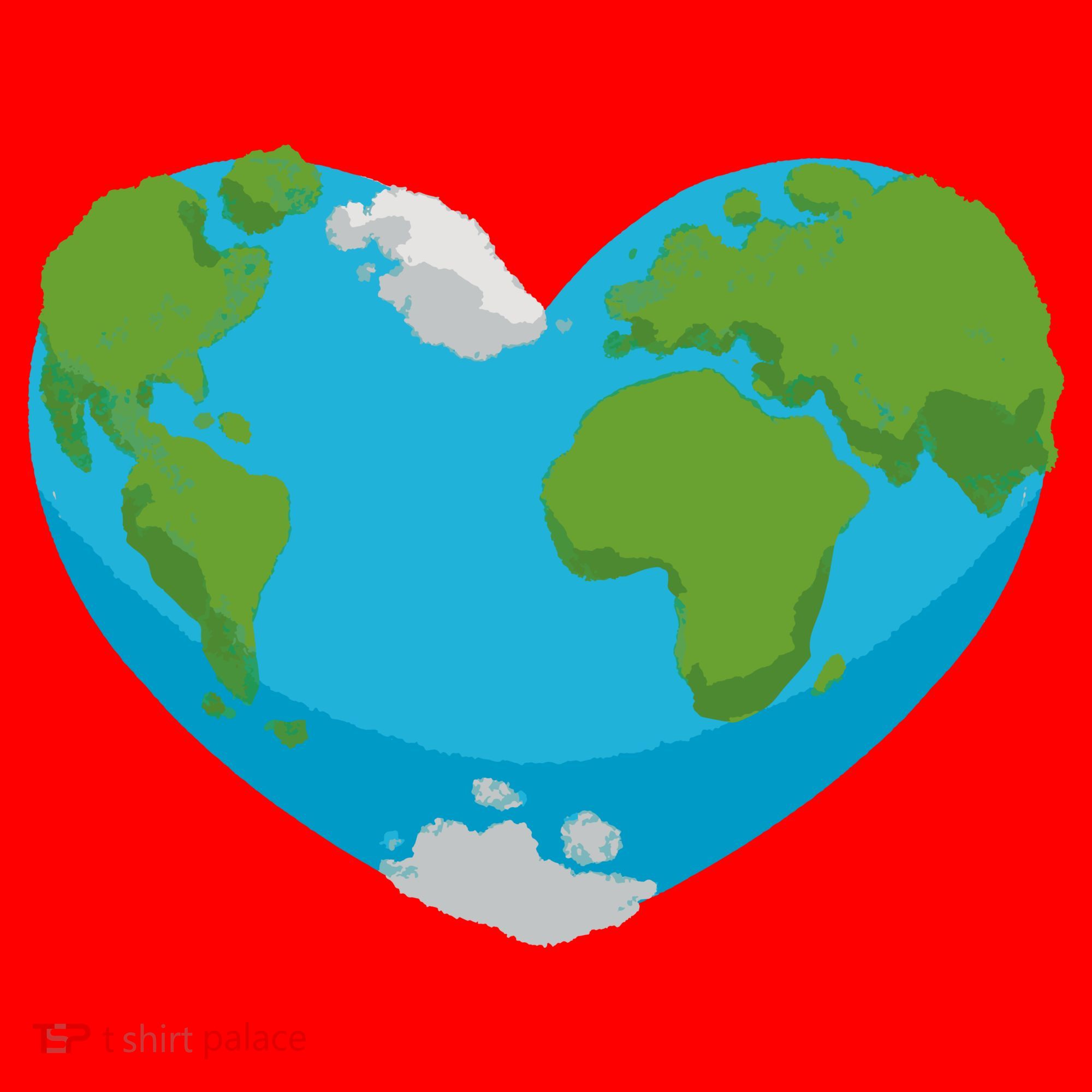 Earth Shaped Heart Santa Hat