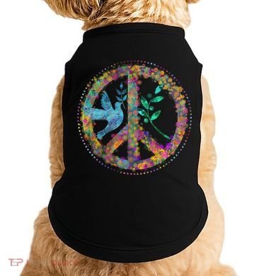 Earth Watercolor Peace Sign Doggie Tank