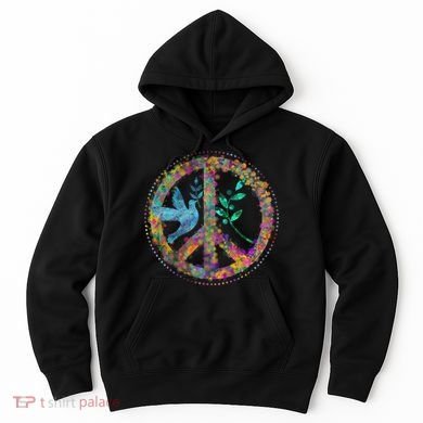 Earth Watercolor Peace Sign Hoodie