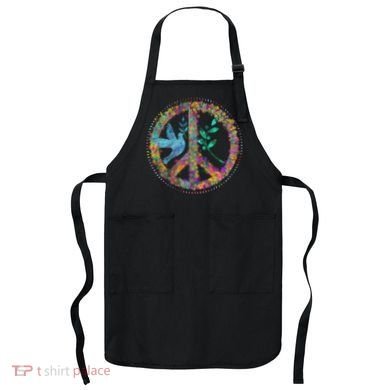 Earth Watercolor Peace Sign Apron