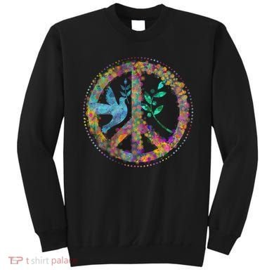 Earth Watercolor Peace Sign Sweatshirt