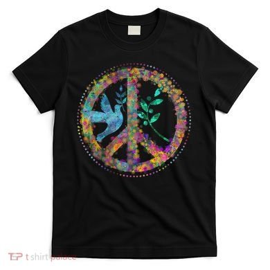 Earth Watercolor Peace Sign T-Shirt