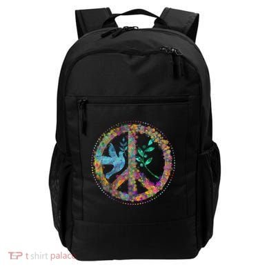 Earth Watercolor Peace Sign Backpack