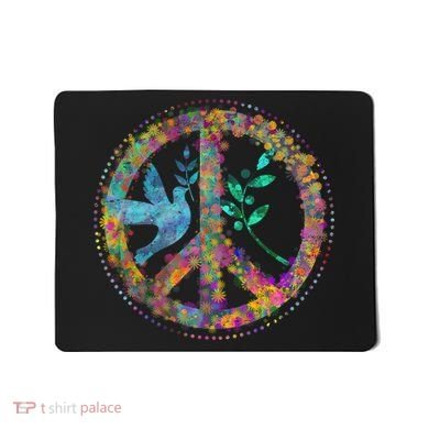 Earth Watercolor Peace Sign Mousepad