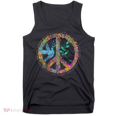 Earth Watercolor Peace Sign Tank Top