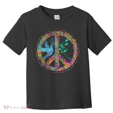 Earth Watercolor Peace Sign Toddler T-Shirt