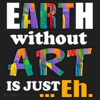 Earth Without Art Is Just Eh Golf Towel thumb 3