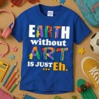 Earth Without Art Is Just Eh Kids T-Shirt thumb 3