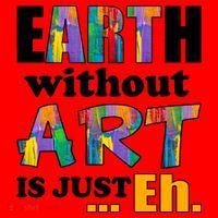 Earth Without Art Is Just Eh Santa Hat thumb 1