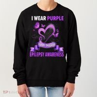 Epilepsy Awareness S I Wear Purple For My Daughter Women's Sweatshirt thumb 0