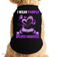 Epilepsy Awareness S I Wear Purple For My Daughter Doggie Tank thumb 0