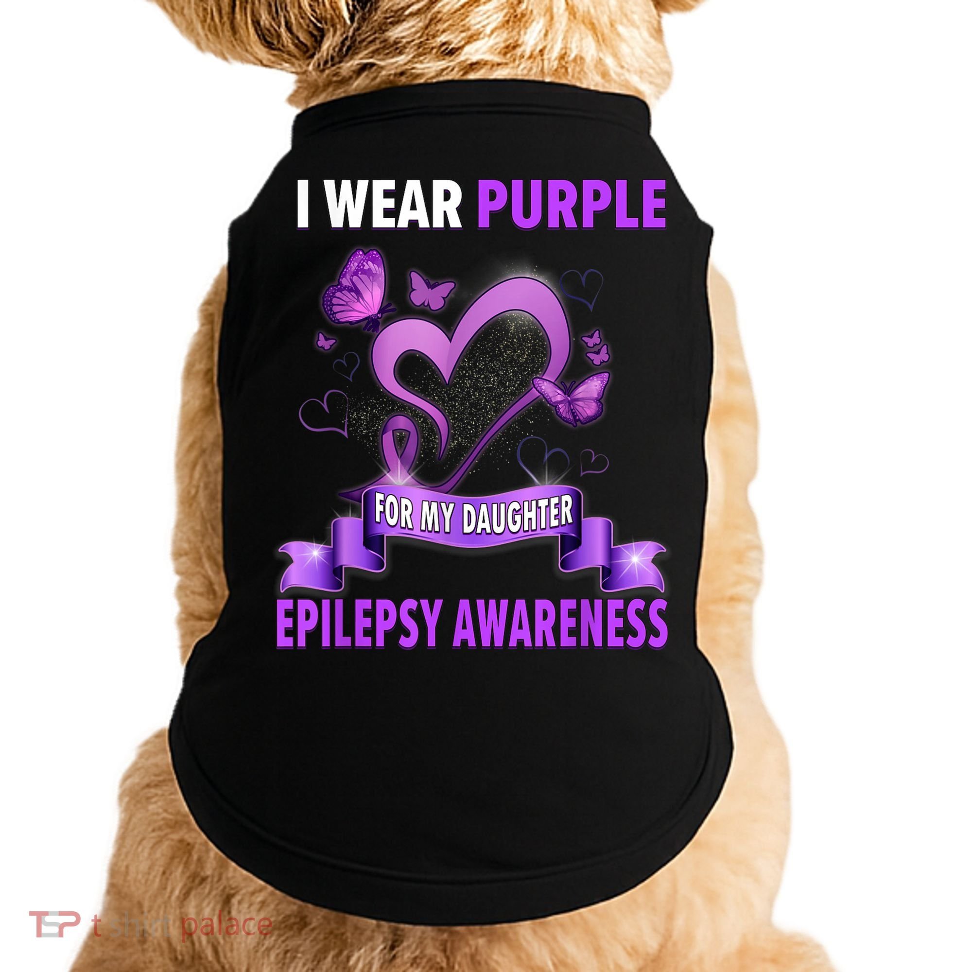 Epilepsy Awareness S I Wear Purple For My Daughter Doggie Tank