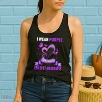 Epilepsy Awareness S I Wear Purple For My Daughter Women's Tank Top thumb 2