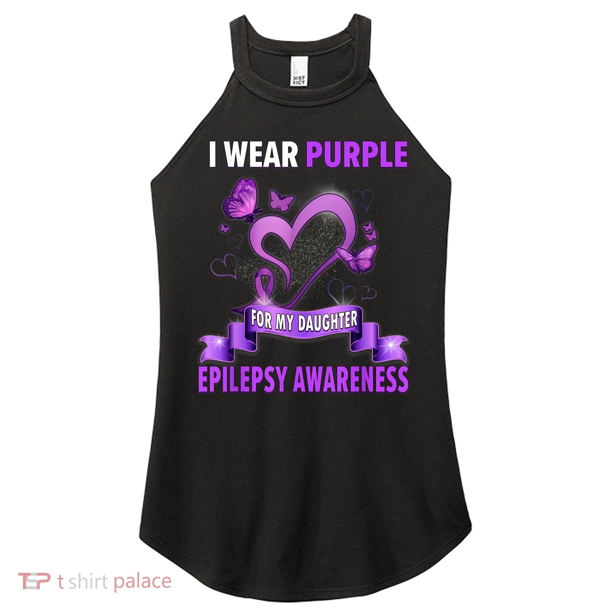 Epilepsy Awareness S I Wear Purple For My Daughter Women's Perfect Tri Rocker Tank