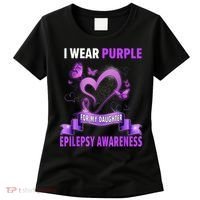Epilepsy Awareness S I Wear Purple For My Daughter Women's T-Shirt thumb 0