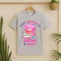 Easily Distracted By Anime & Ramen T-Shirt thumb 2
