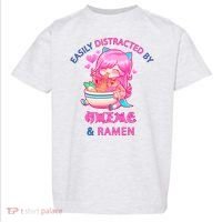 Easily Distracted By Anime & Ramen Toddler T-Shirt thumb 0