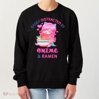Easily Distracted By Anime & Ramen Women's Sweatshirt thumb 0
