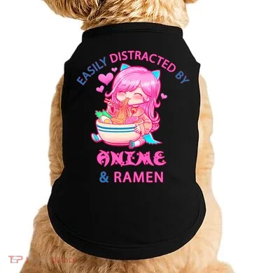 Easily Distracted By Anime & Ramen Doggie Tank