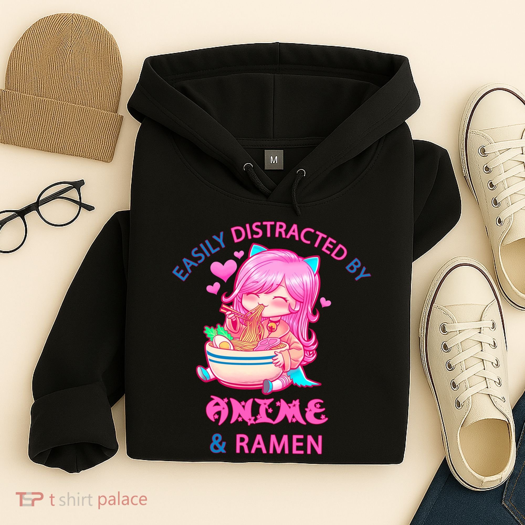 Easily Distracted By Anime & Ramen Hoodie
