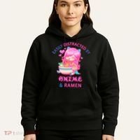 Easily Distracted By Anime & Ramen Hoodie thumb 5