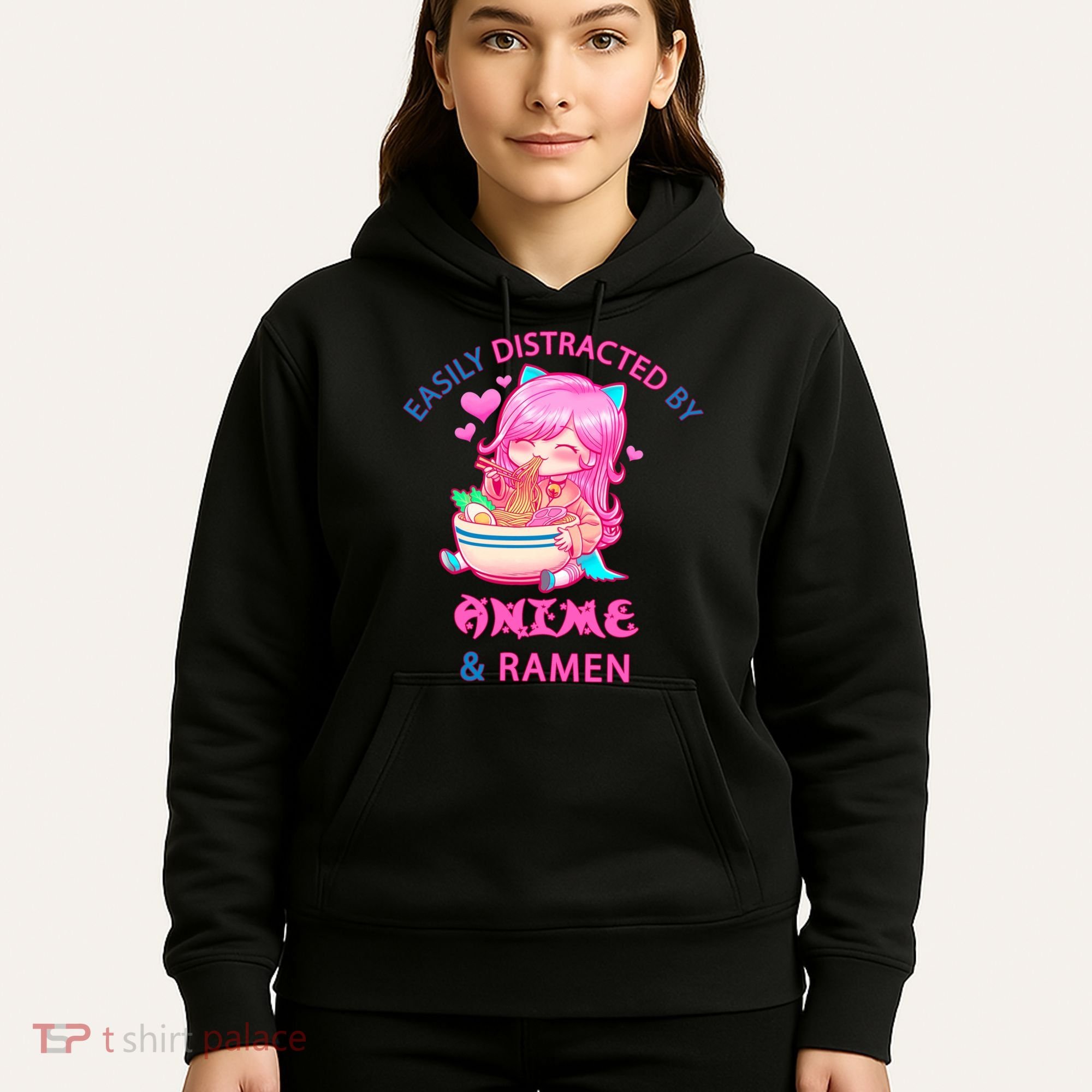 Easily Distracted By Anime & Ramen Hoodie