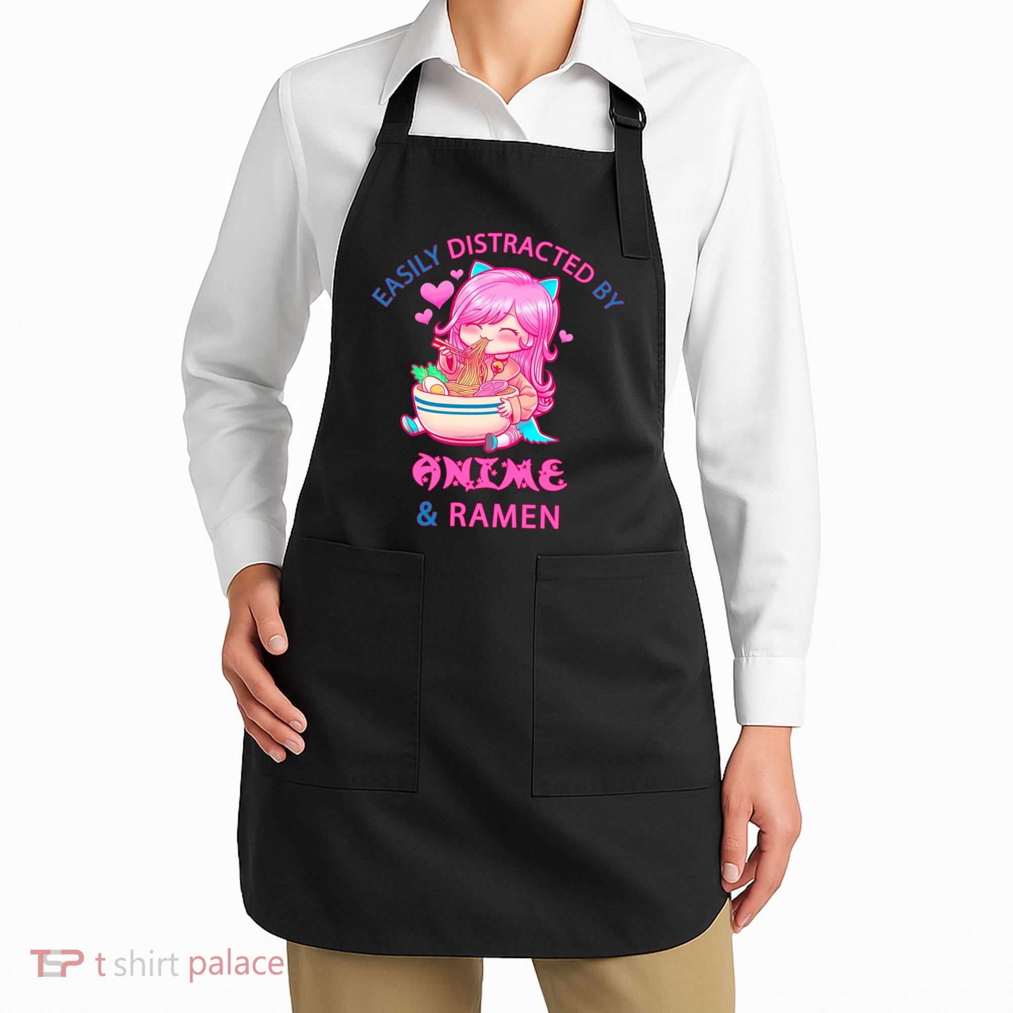 Easily Distracted By Anime & Ramen Apron