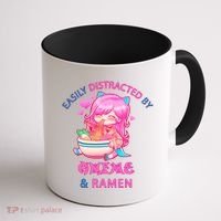 Easily Distracted By Anime & Ramen Coffee Mug thumb 1