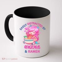 Easily Distracted By Anime & Ramen Coffee Mug thumb 0