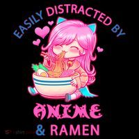 Easily Distracted By Anime & Ramen Women's Hoodie thumb 2
