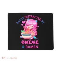 Easily Distracted By Anime & Ramen Mousepad thumb 0