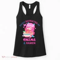 Easily Distracted By Anime & Ramen Women's Tank Top thumb 0