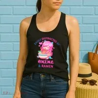 Easily Distracted By Anime & Ramen Women's Tank Top thumb 2