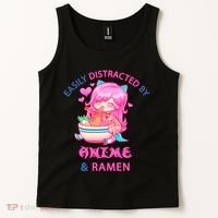 Easily Distracted By Anime & Ramen Tank Top thumb 2