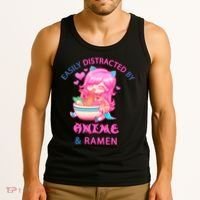 Easily Distracted By Anime & Ramen Tank Top thumb 3