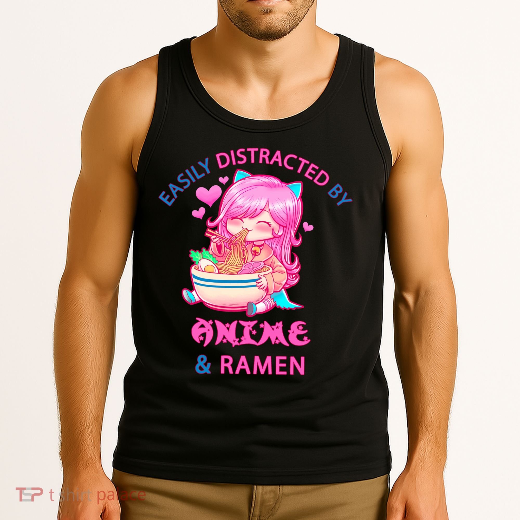 Easily Distracted By Anime & Ramen Tank Top