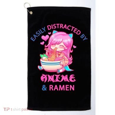 Easily Distracted By Anime & Ramen Golf Towel