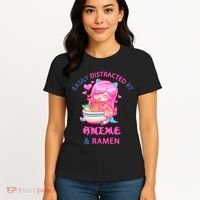 Easily Distracted By Anime & Ramen Women's T-Shirt thumb 4