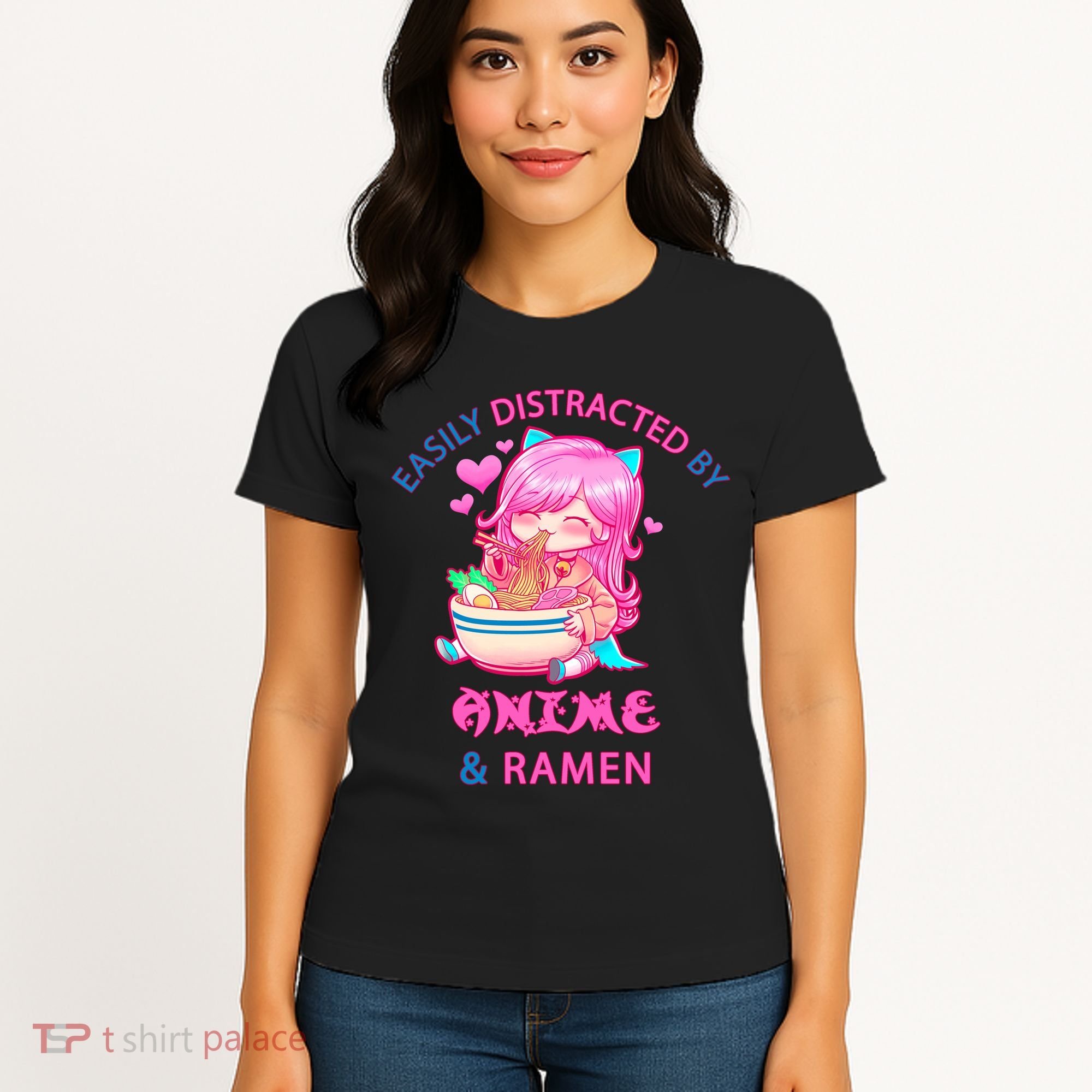 Easily Distracted By Anime & Ramen Women's T-Shirt