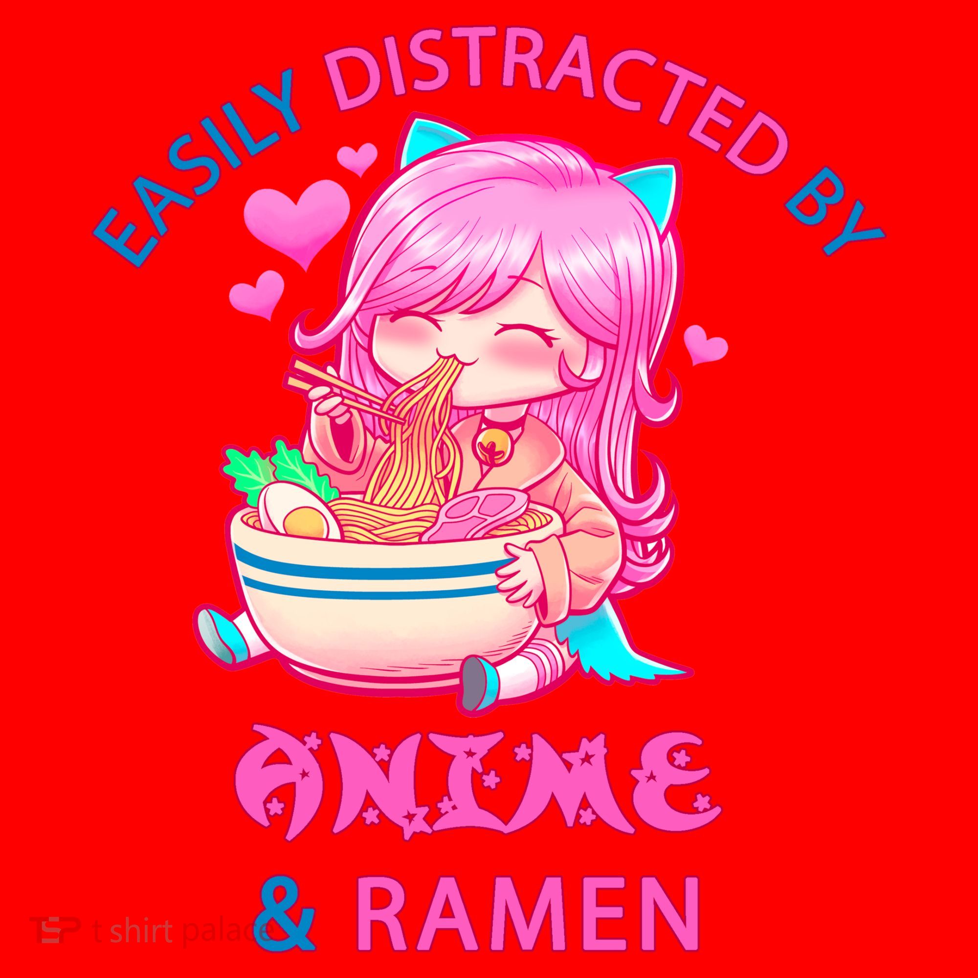 Easily Distracted By Anime & Ramen Santa Hat