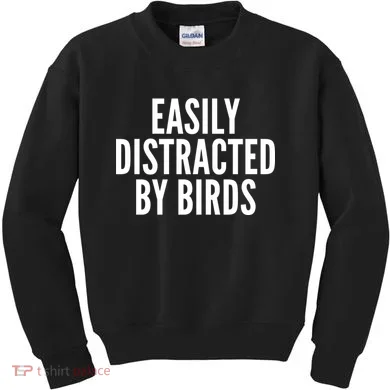 Easily Distracted By Birds Kids Sweatshirt