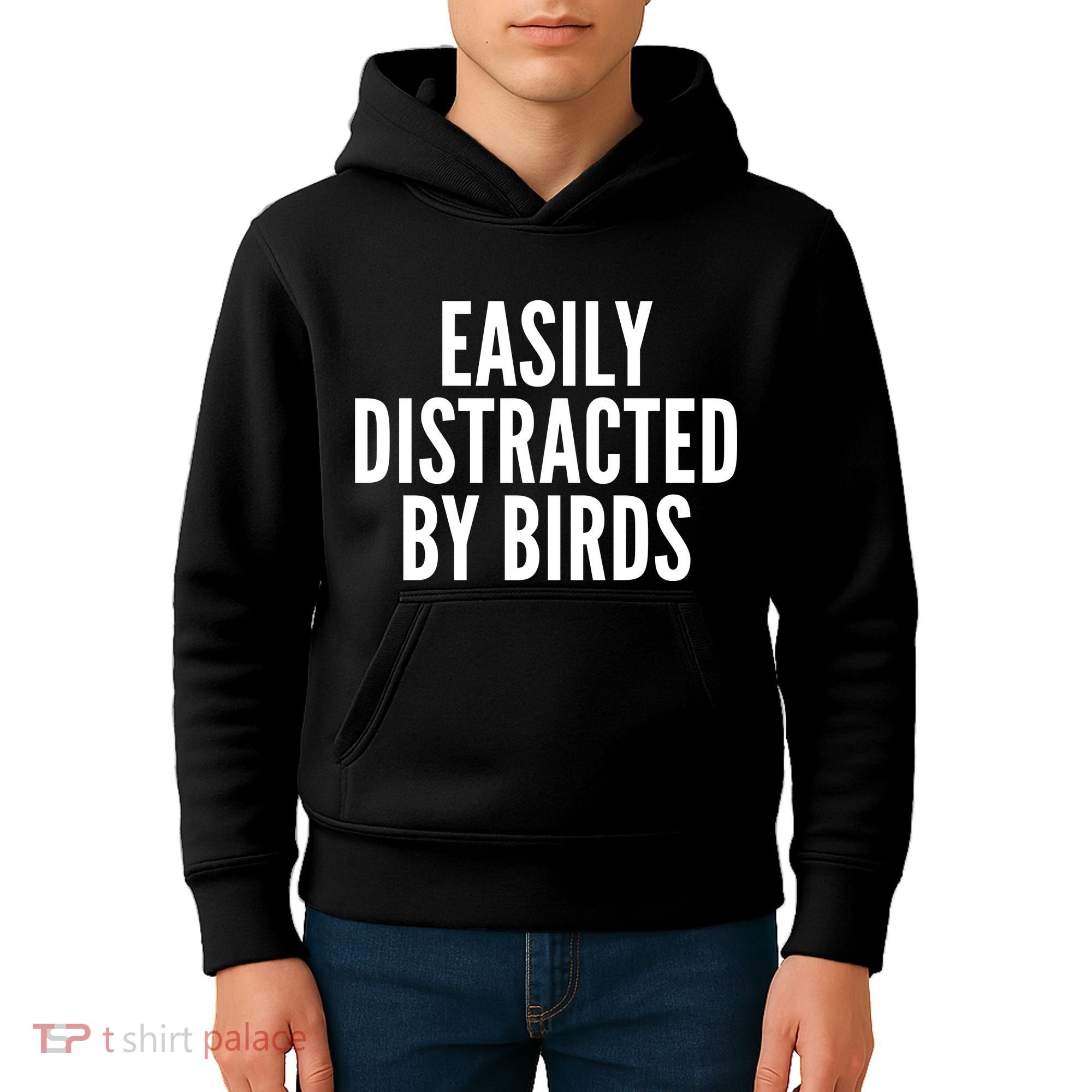Easily Distracted By Birds Kids Hoodie