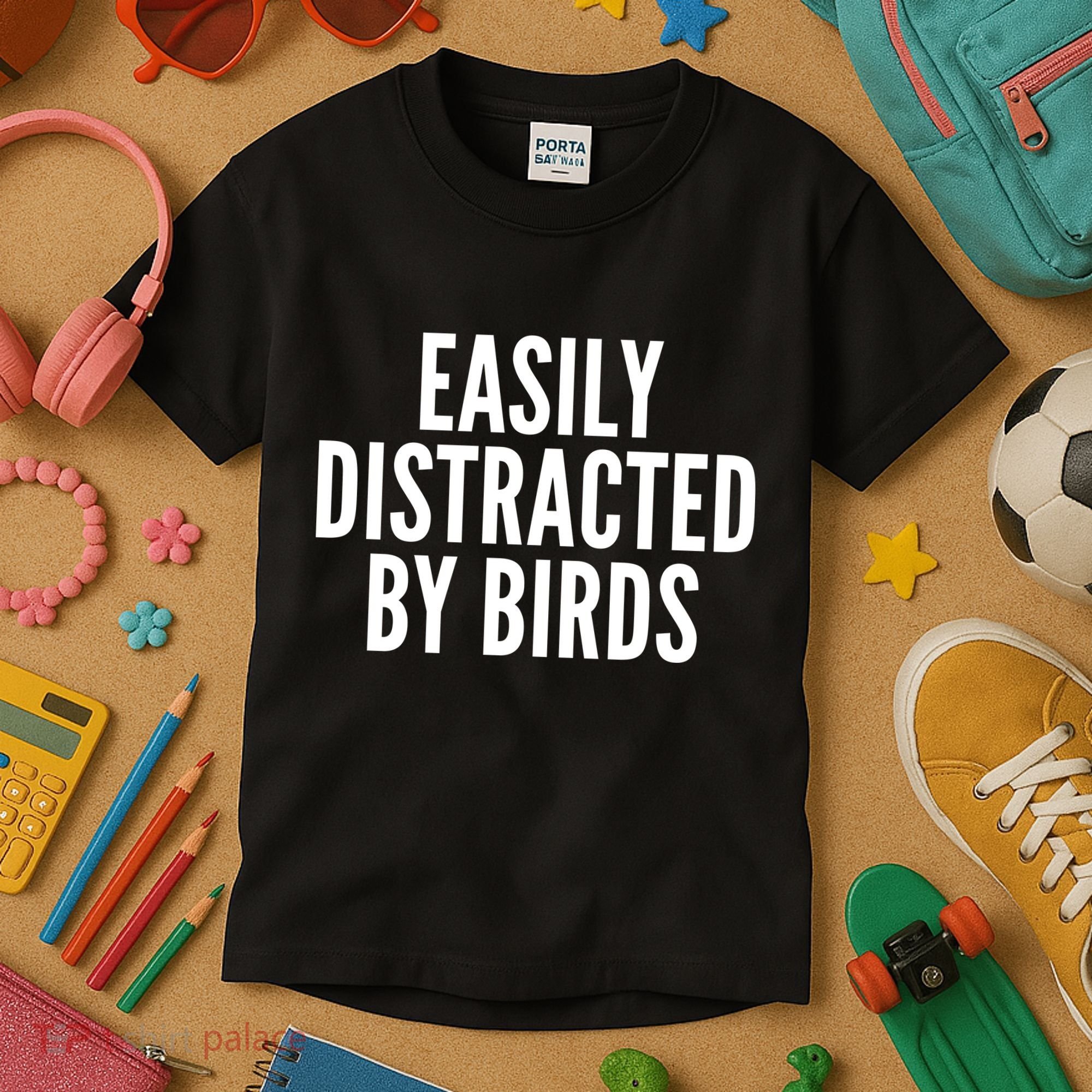 Easily Distracted By Birds Kids T-Shirt