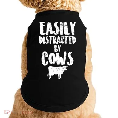 Easily Distracted By Cows Doggie Tank